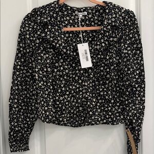 Reformation Floral print V Neck crop top